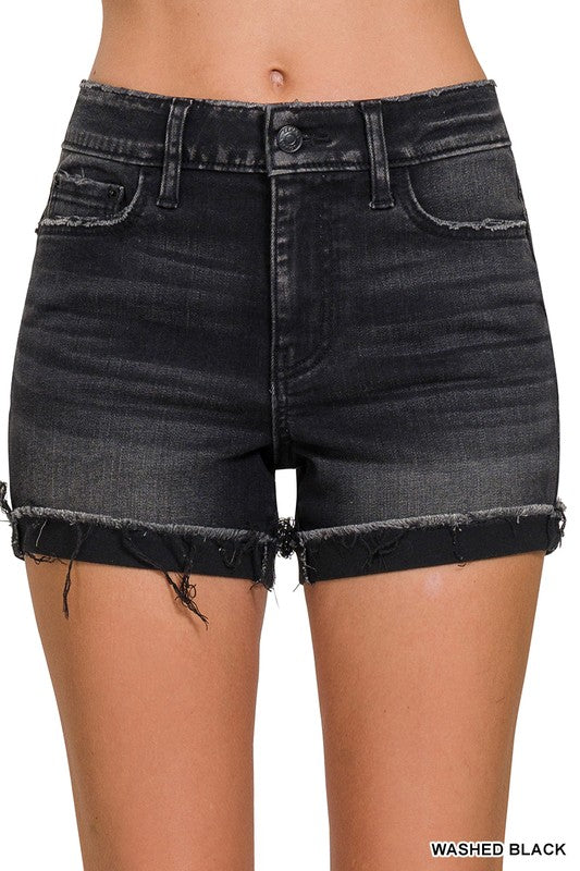 Black Cuffed shorts