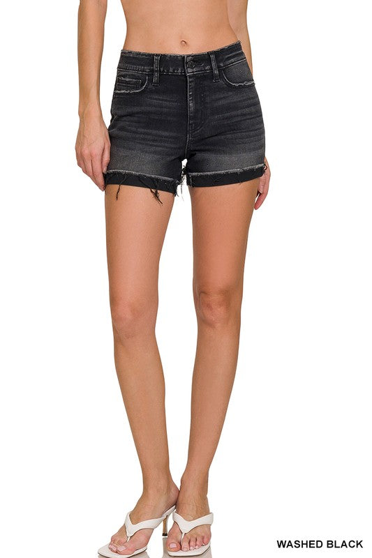 Black Cuffed shorts