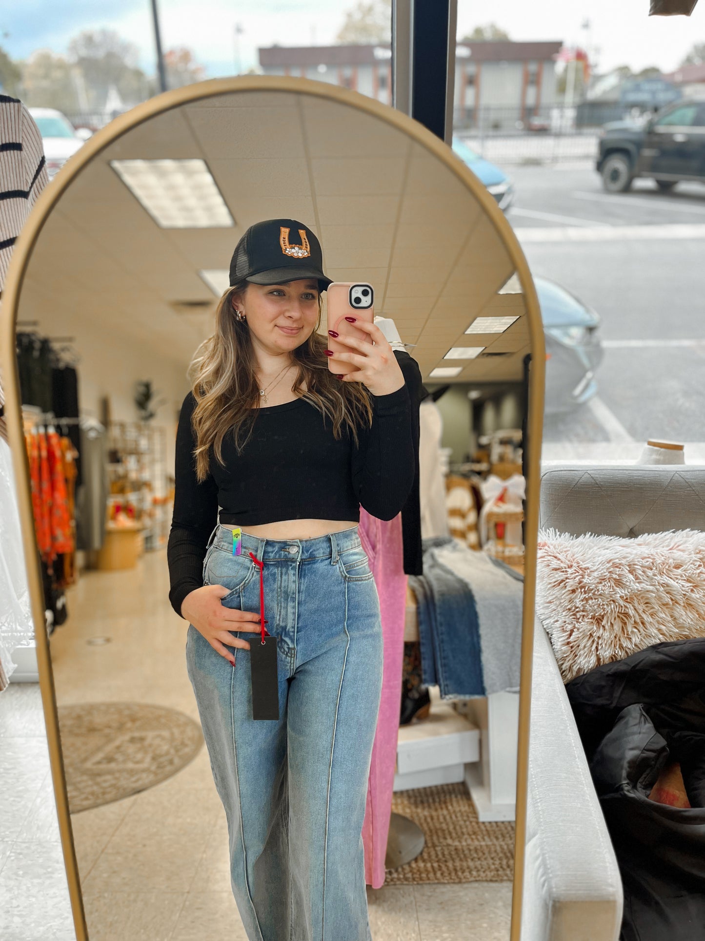 Scoop Neck Knit Crop - Black