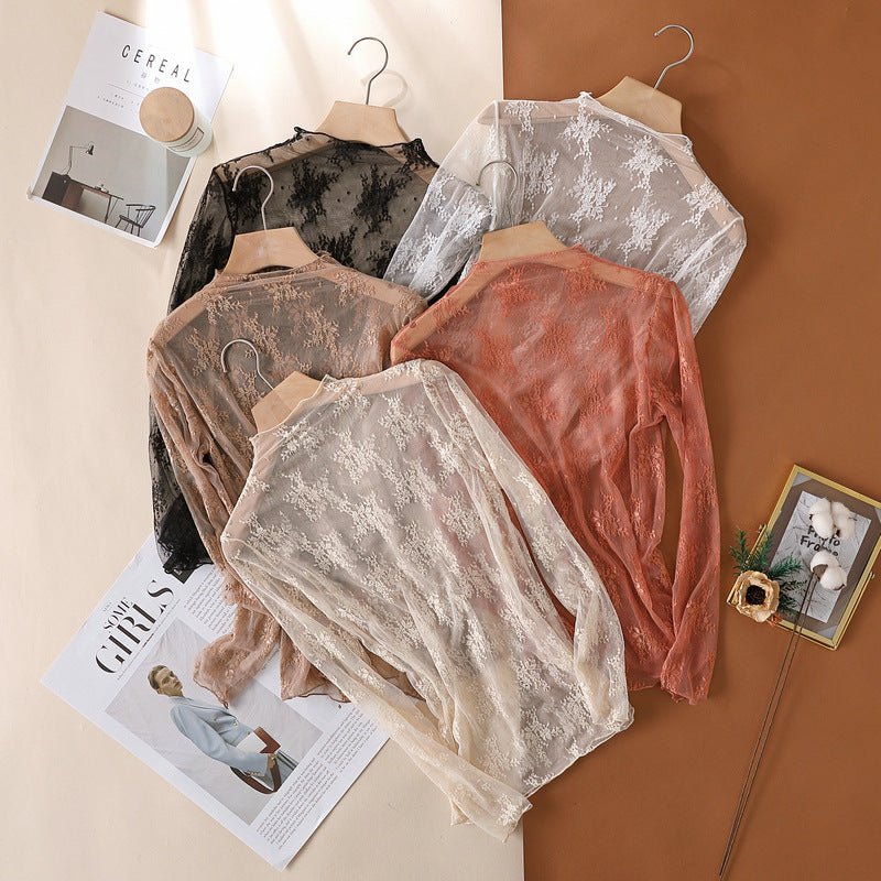 Cream Dolly Mesh Top