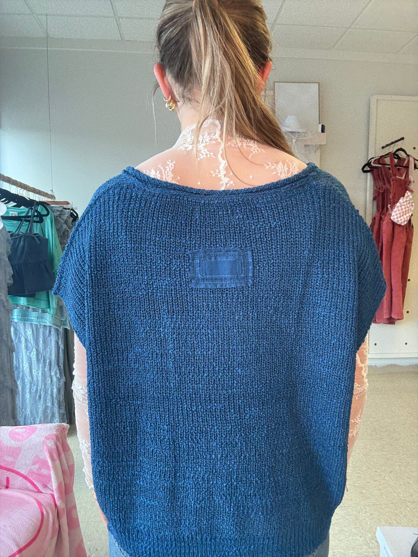 Harbor Breeze Deep Sea Knit Top