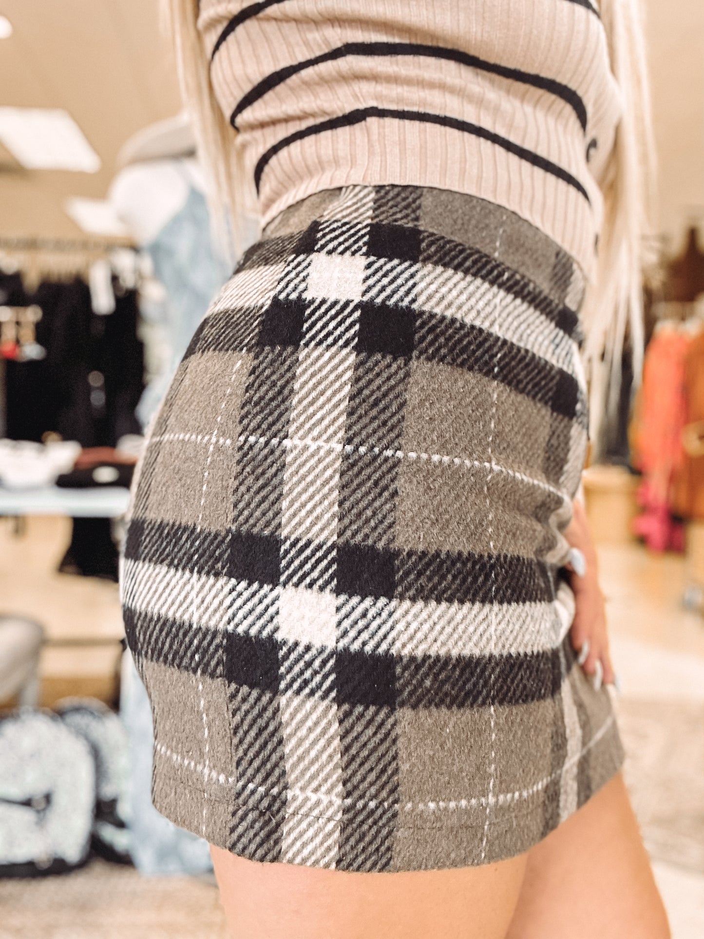 Plaid Mini Skirt