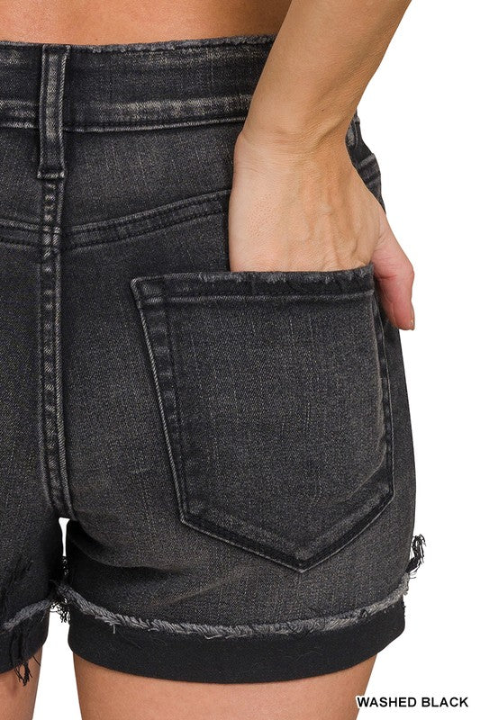 Black Cuffed shorts