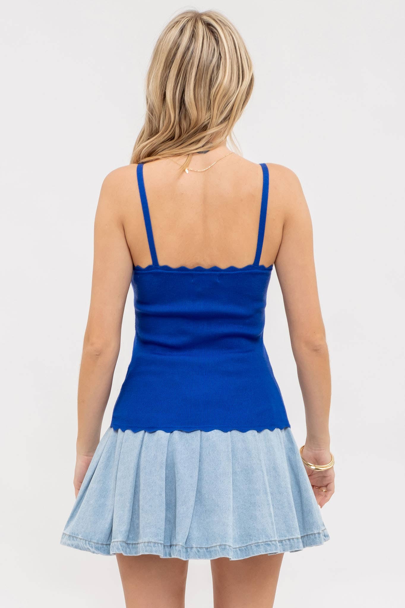 Sage Scalloped Cami