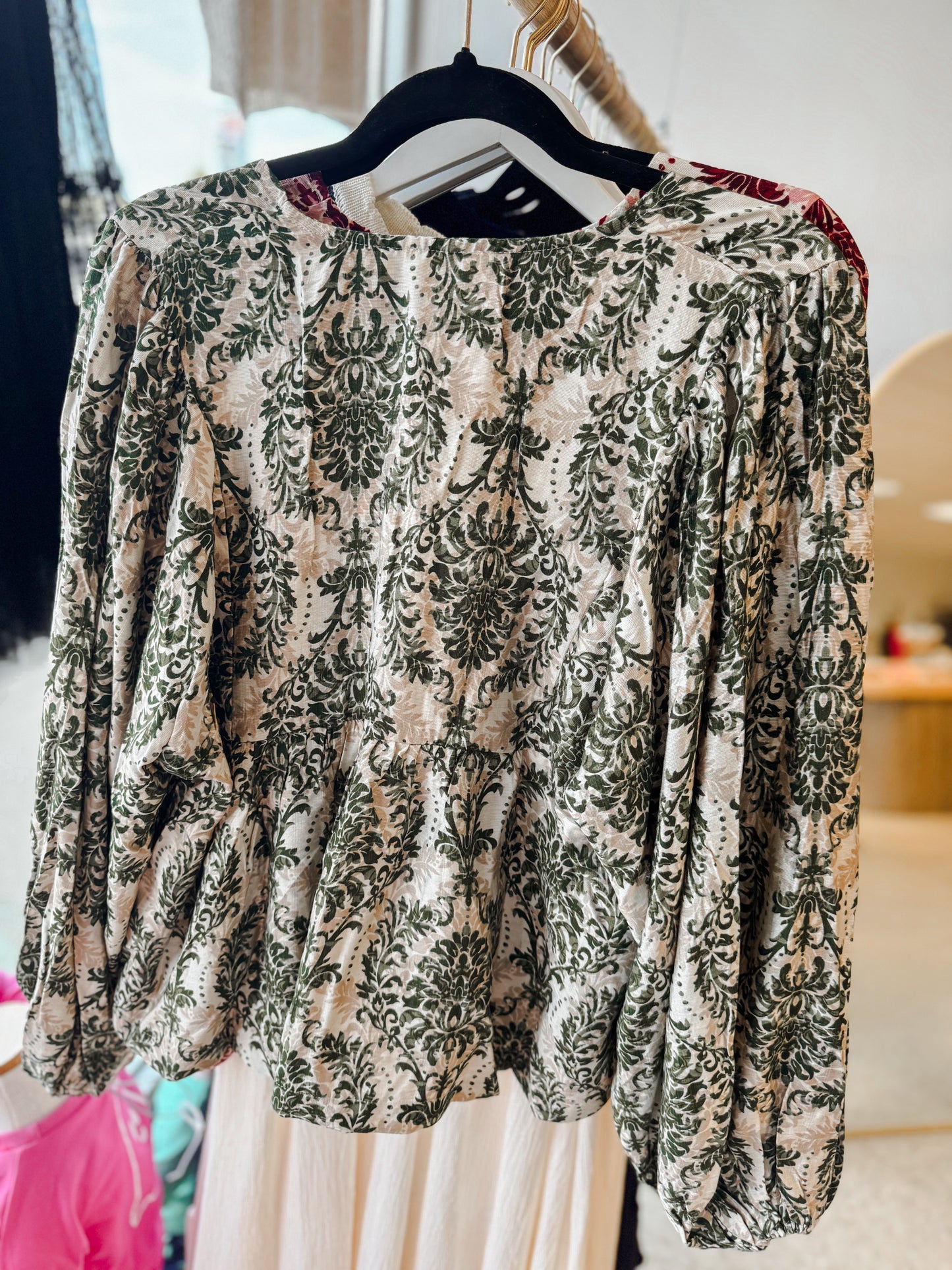 Evergreen Blooms Blouse