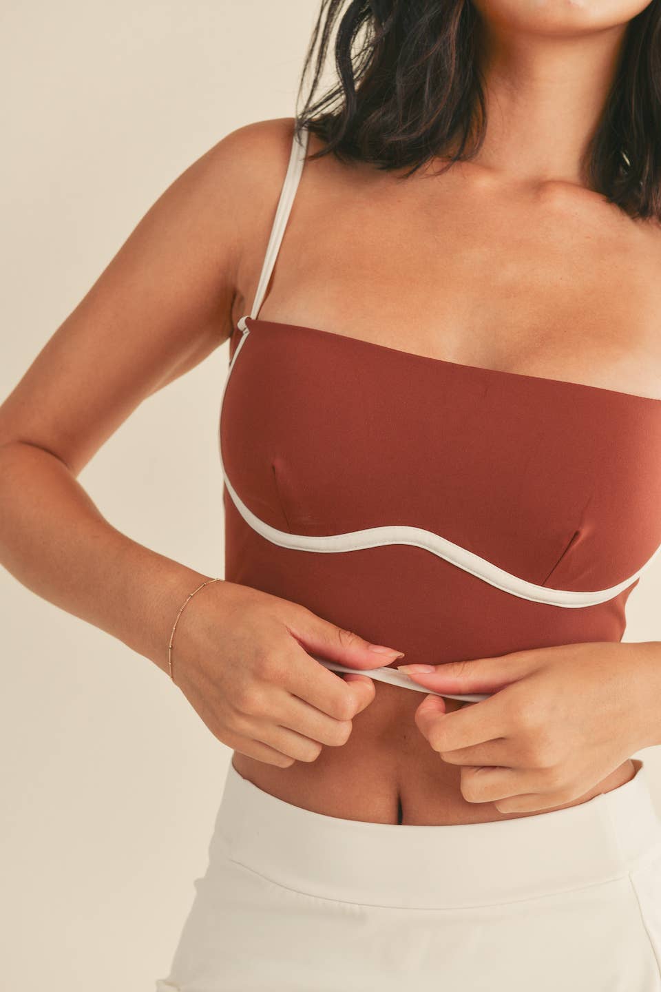 Cinnamon Sculpting Bra Tank: Cinnamon / L