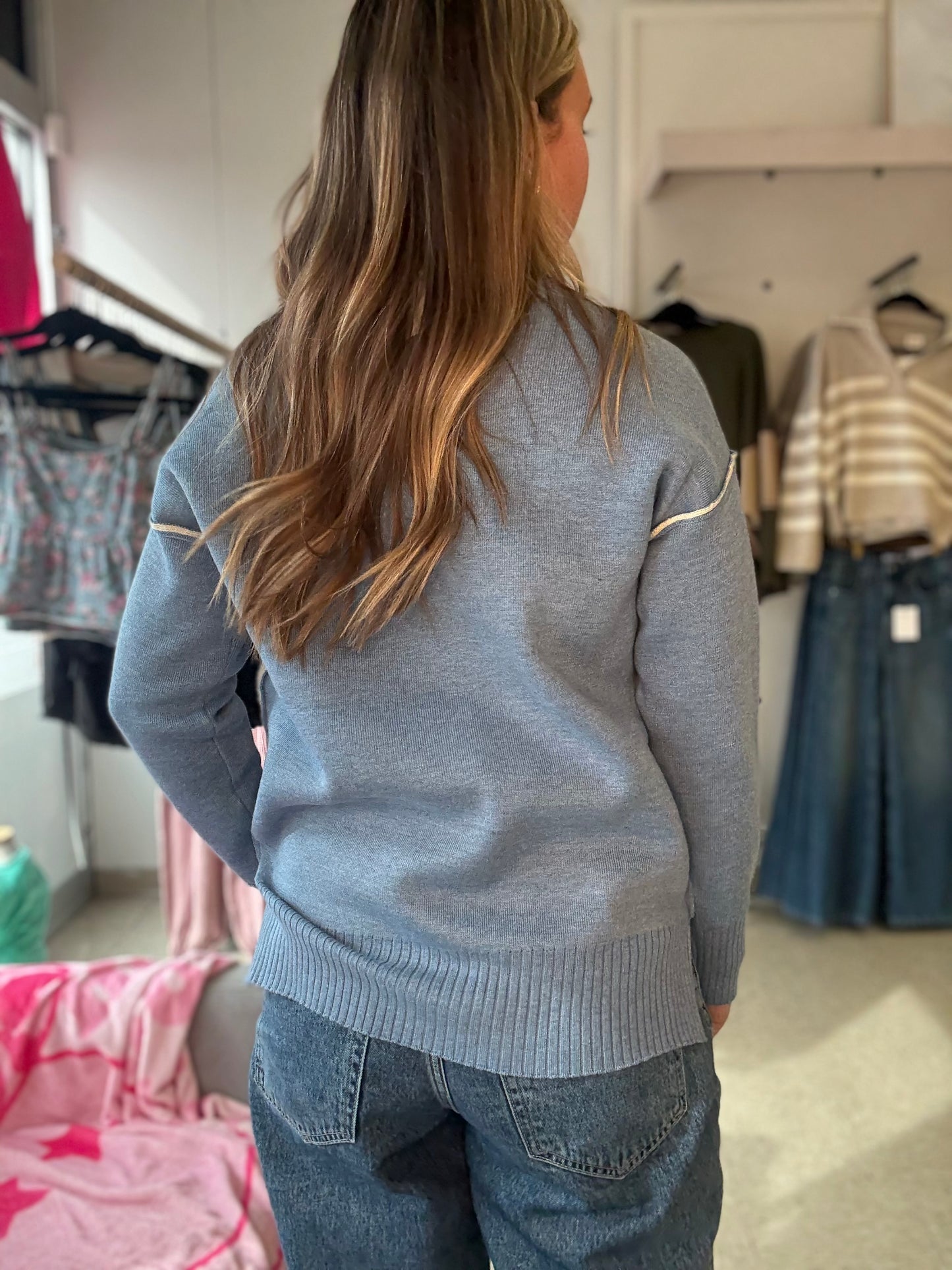 Blue Harvest Knit Sweater