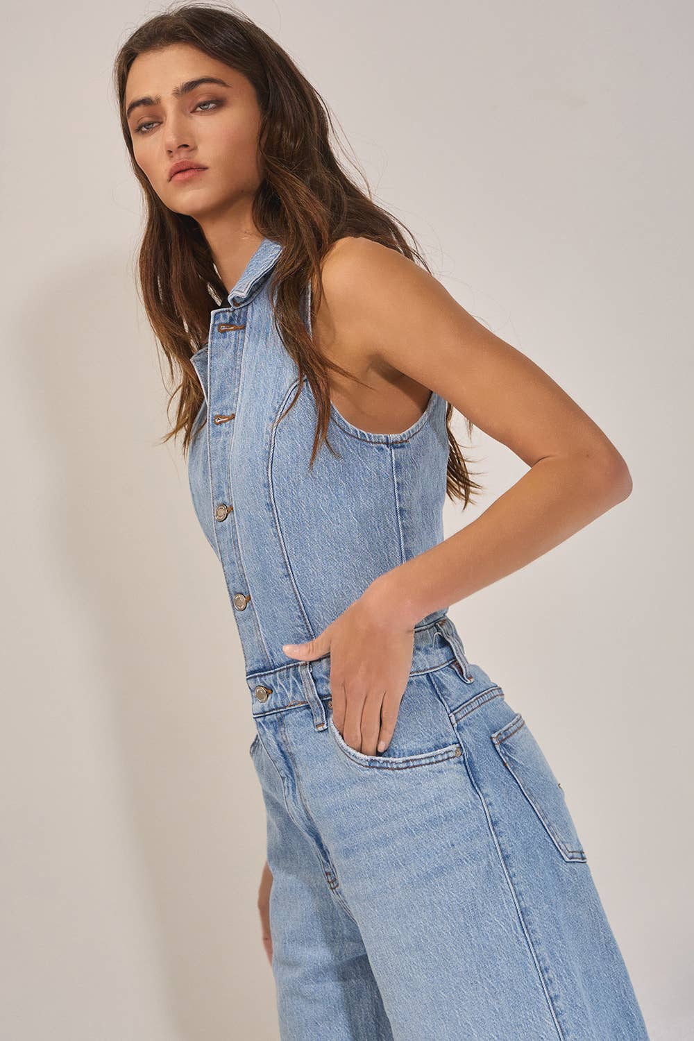 The Downtown Denim Jumpsuit