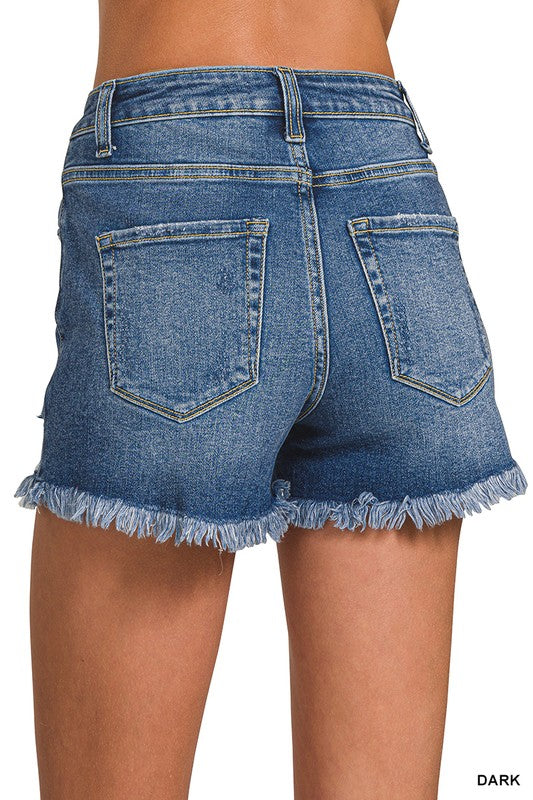Distressed Shorts Dark
