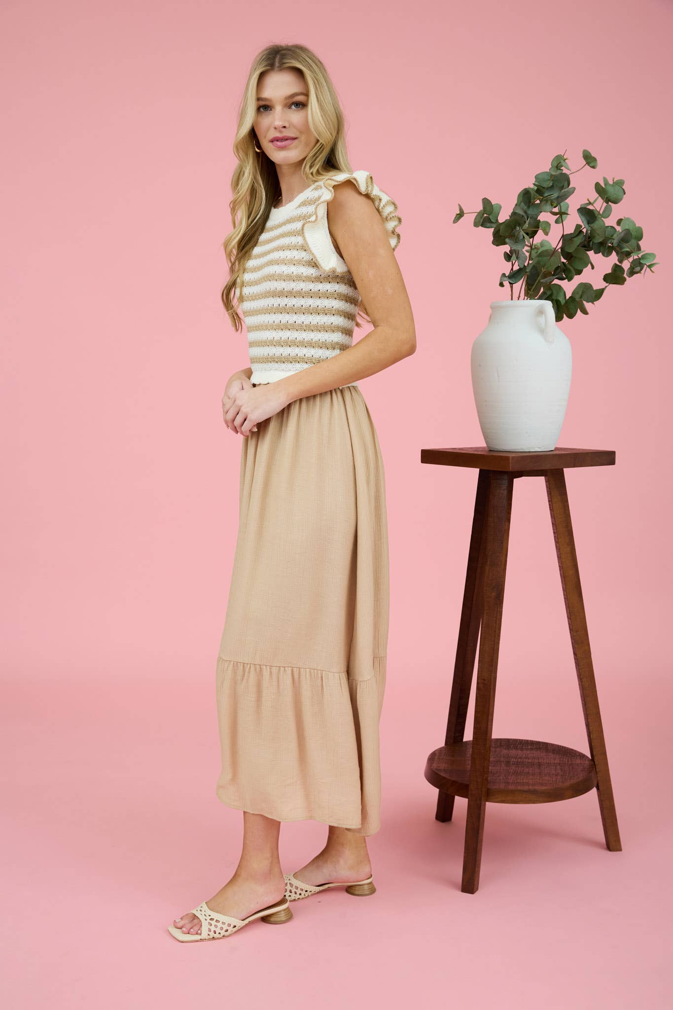 Striped sweater maxi