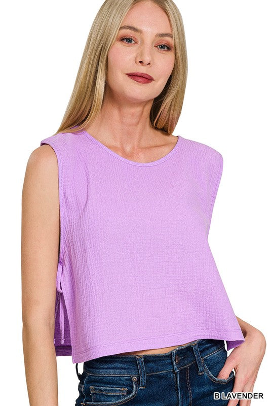 Lavendar Tie Top