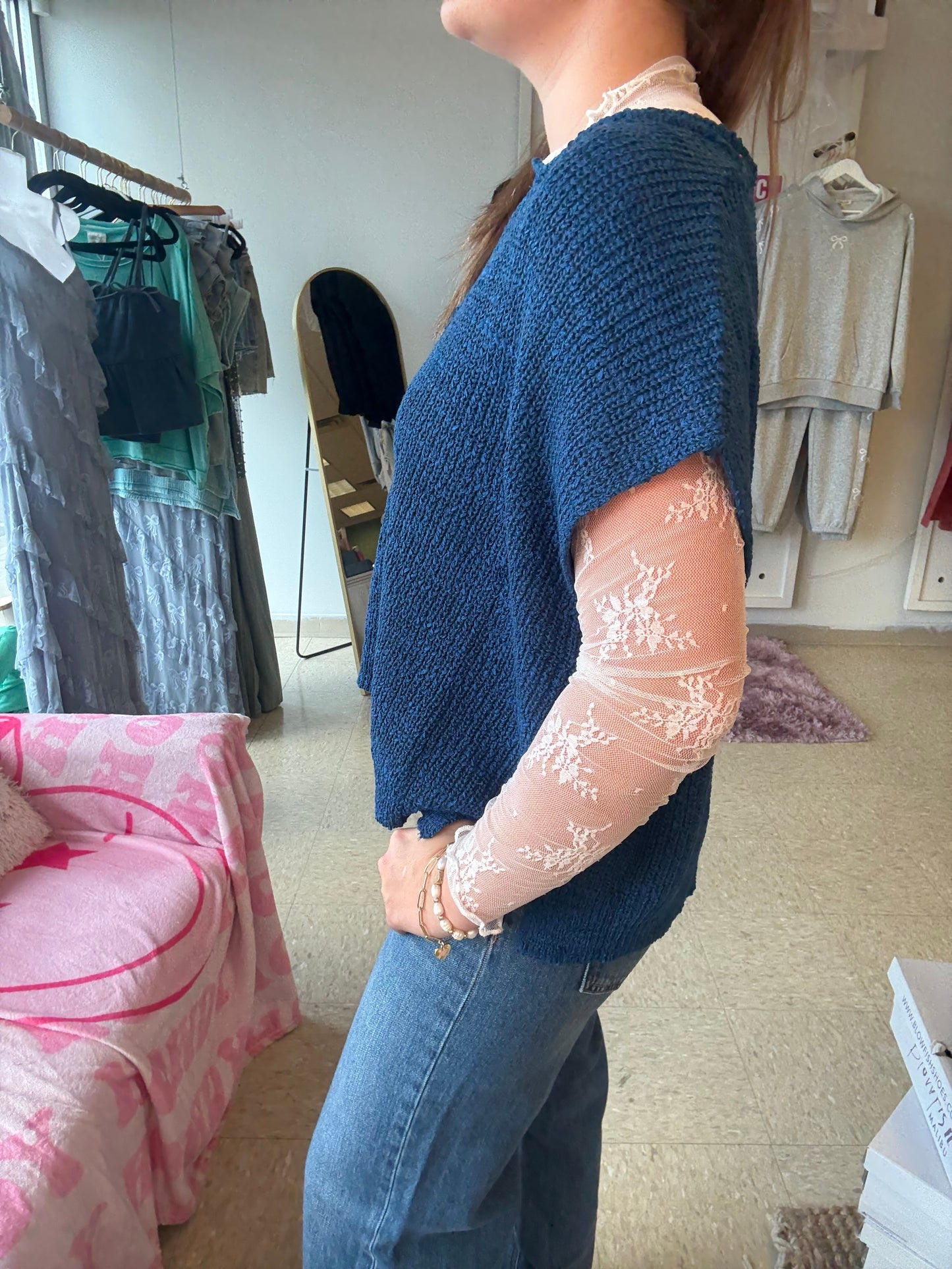 Harbor Breeze Deep Sea Knit Top