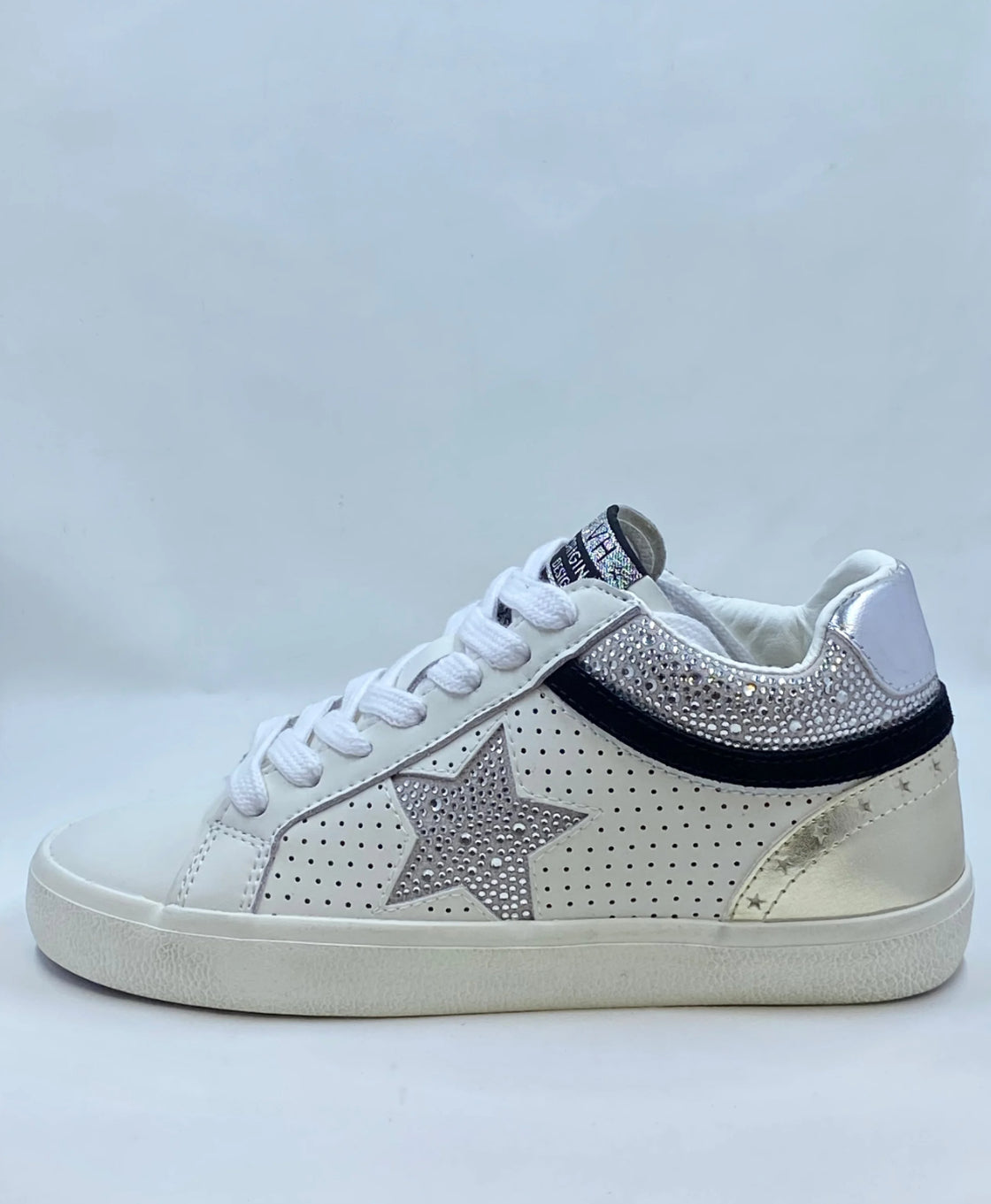 Vintage Havana Bounce Silver Rhinestone
