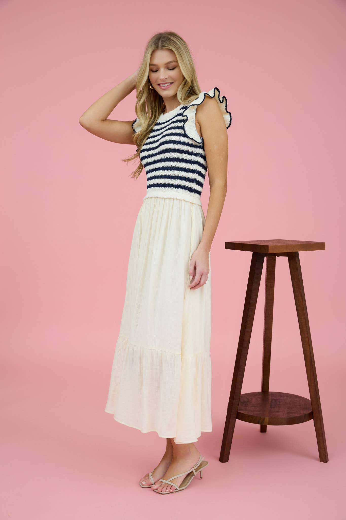 Striped sweater maxi