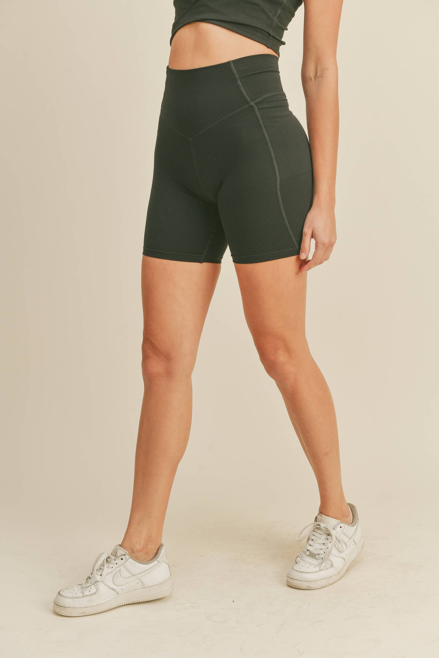 Black Power Sculpt Eco Biker Short: Black