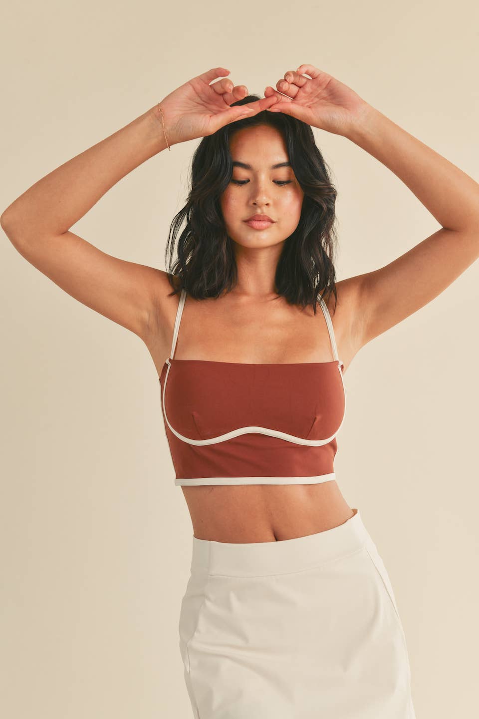 Cinnamon Sculpting Bra Tank: Cinnamon / L