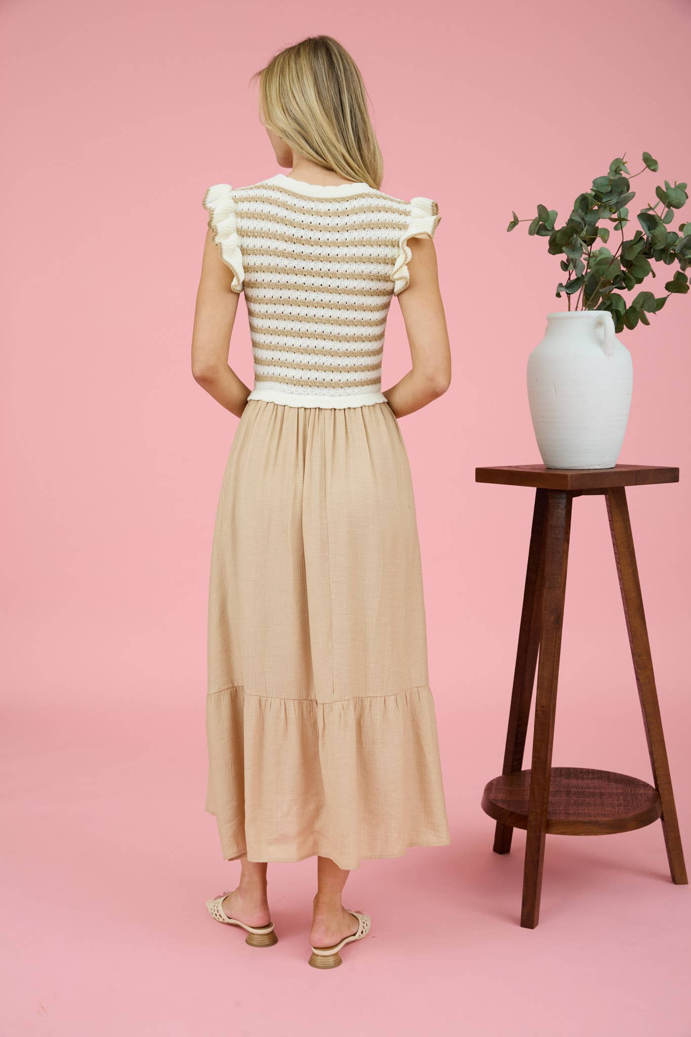 Striped sweater maxi