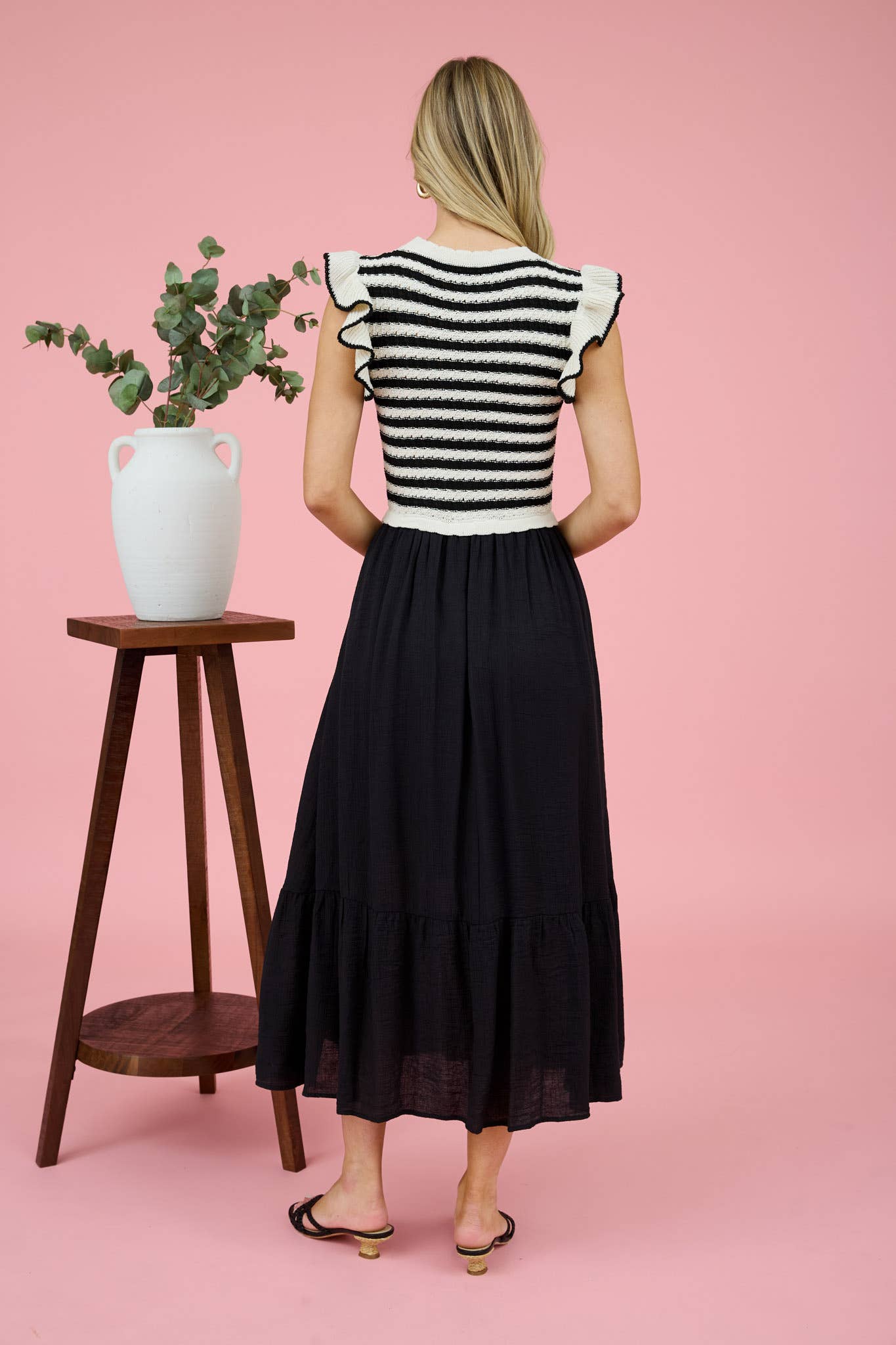 Striped sweater maxi