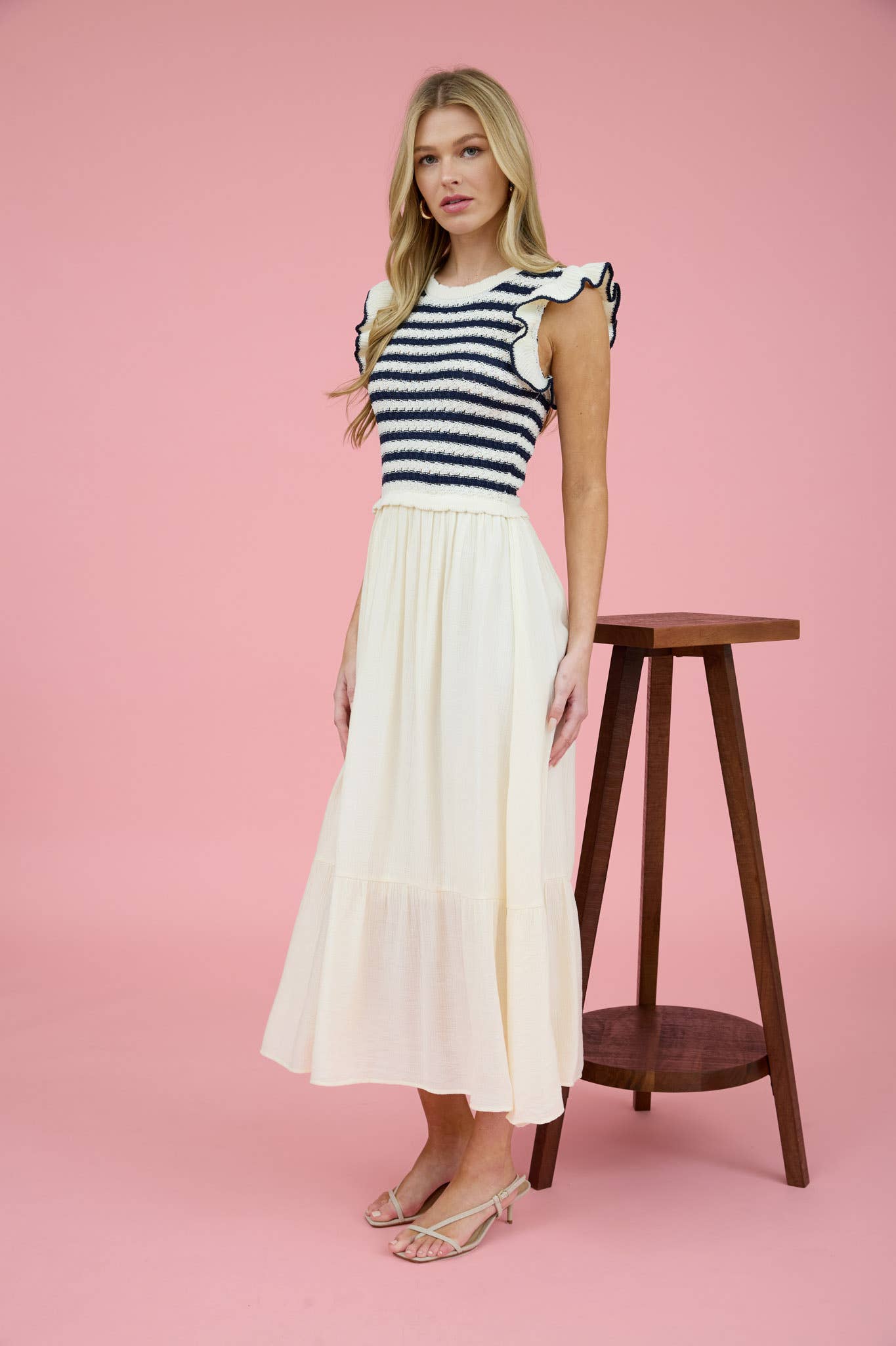Striped sweater maxi