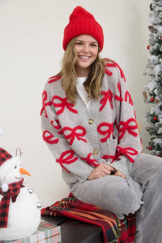 Bow Pattern Button Down