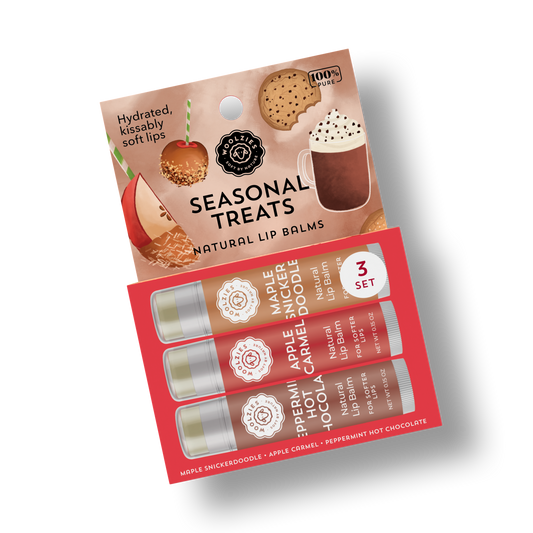 Natural Shea Butter Lip Balm Trio – Seasonal Treats
