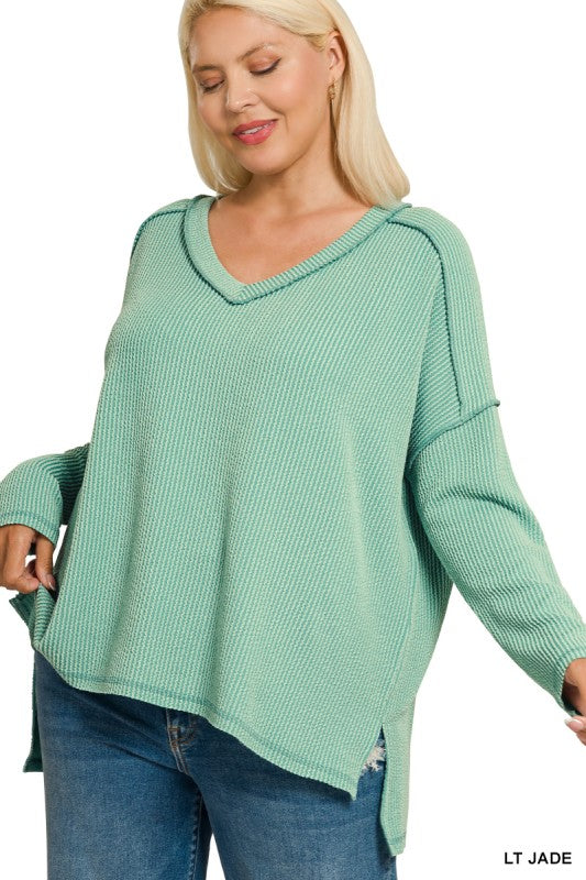 Rylie Ribbed Top CURVY