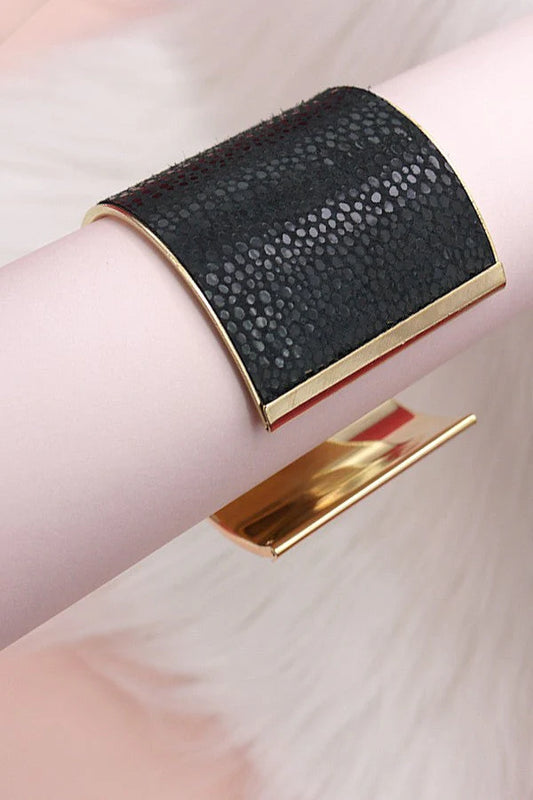 Faux Leather Cuff Bracelet