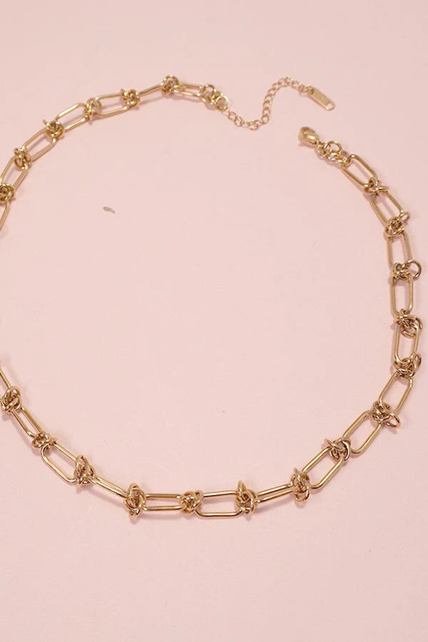 Titanium Non-Tarnish Barbed Wire Necklace