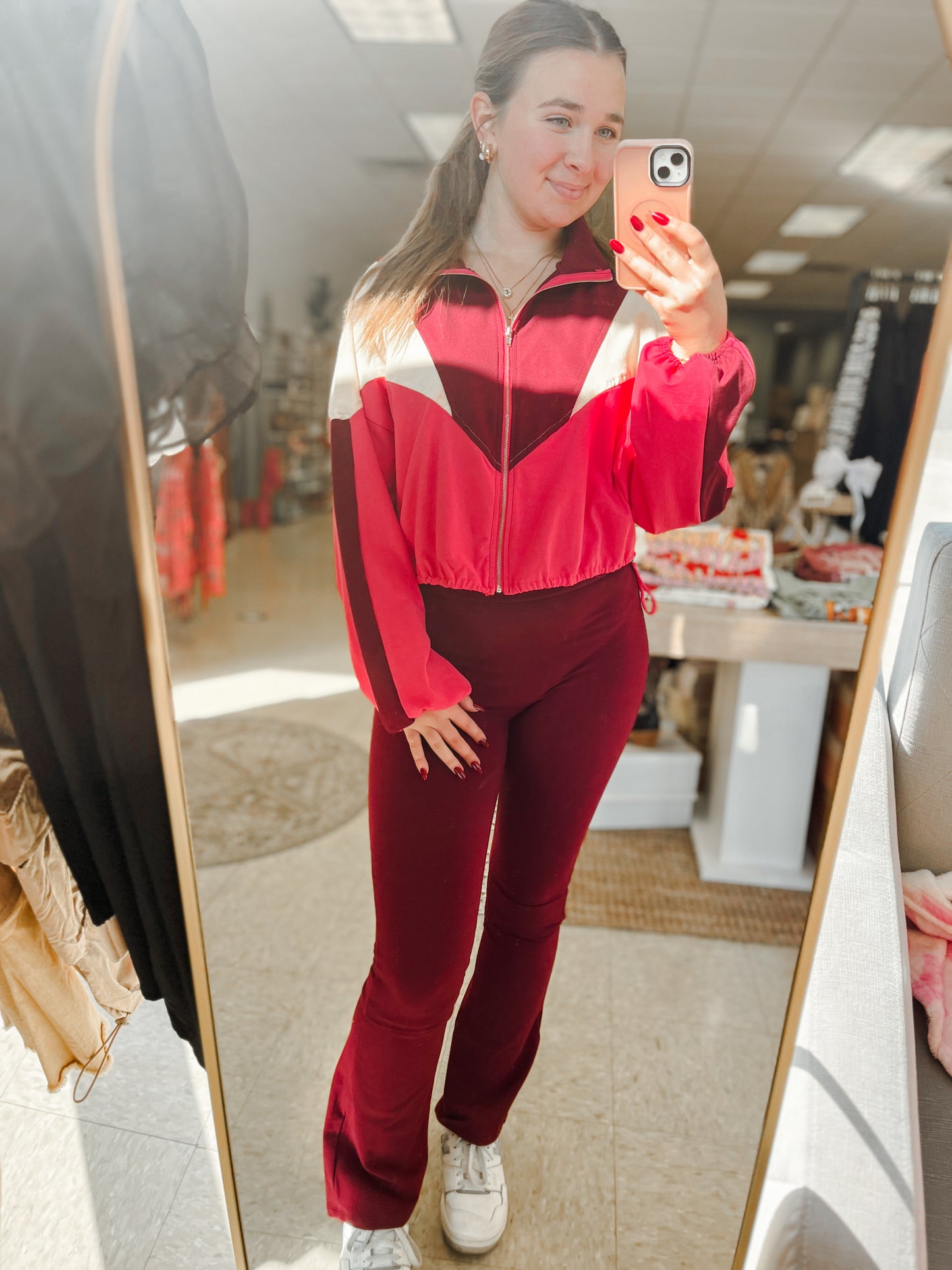 Burgundy Knit Pants