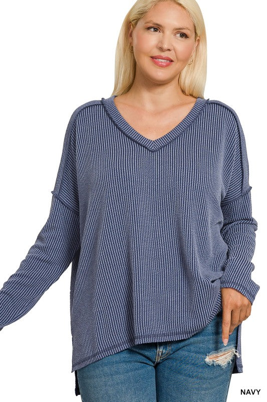 Lilly Ribbed Top CURVY