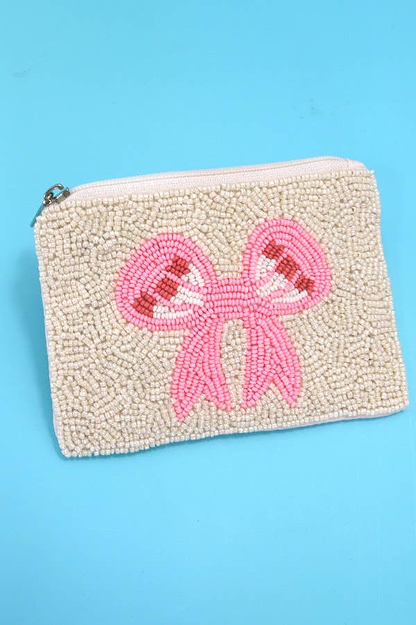 BOW POUCH: White