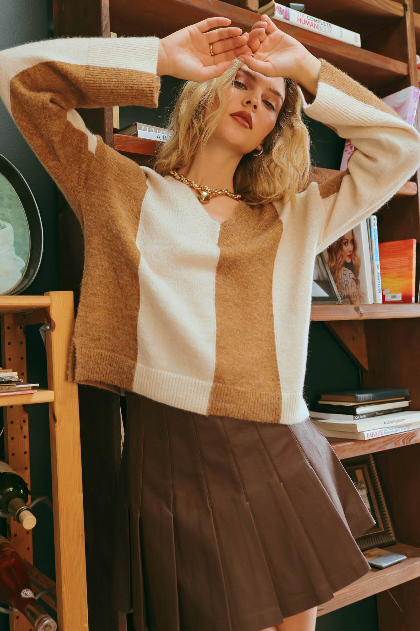 The Hazel Two Tone Sweater