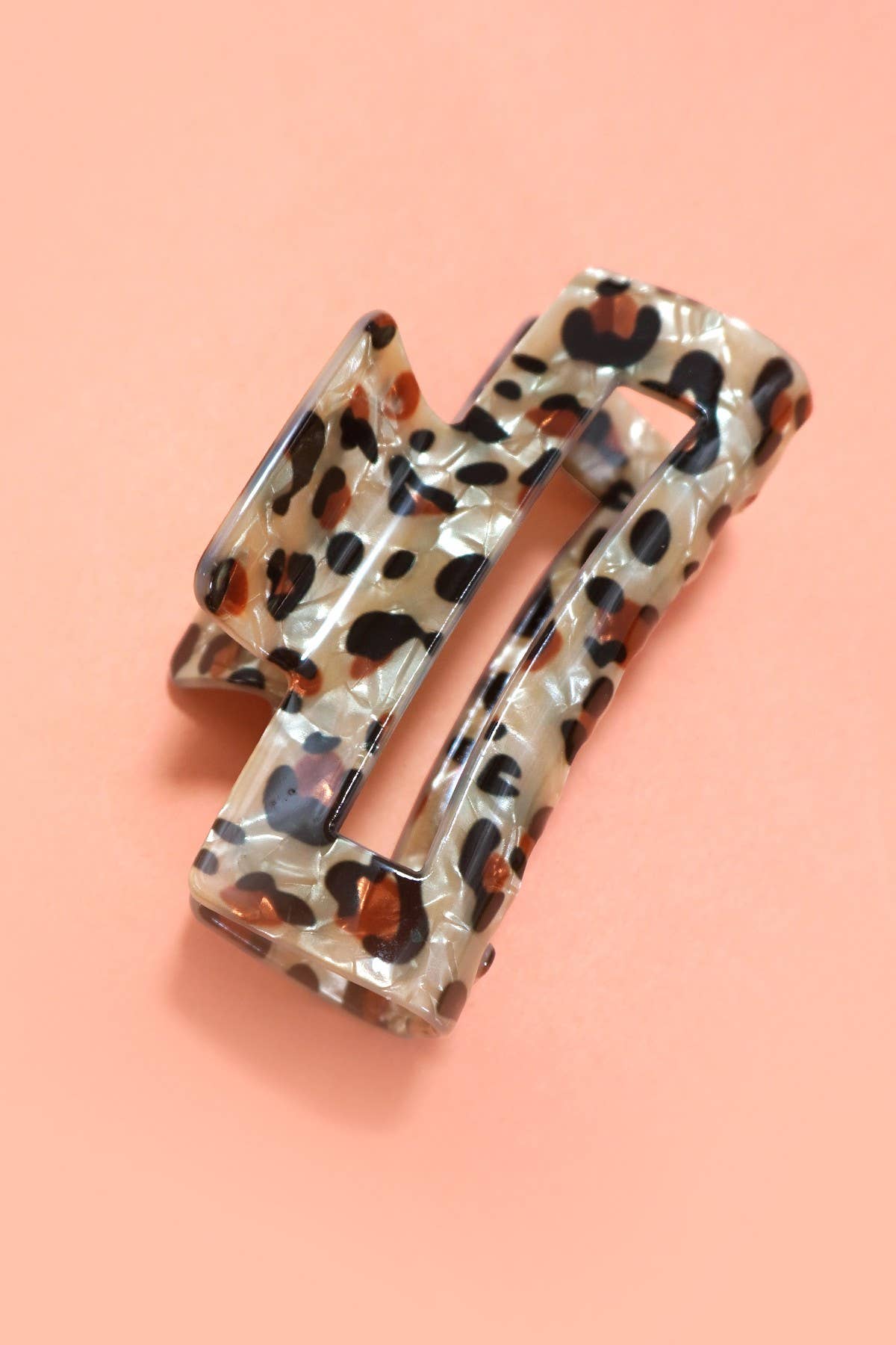 Leopard Claw Clip: Brown