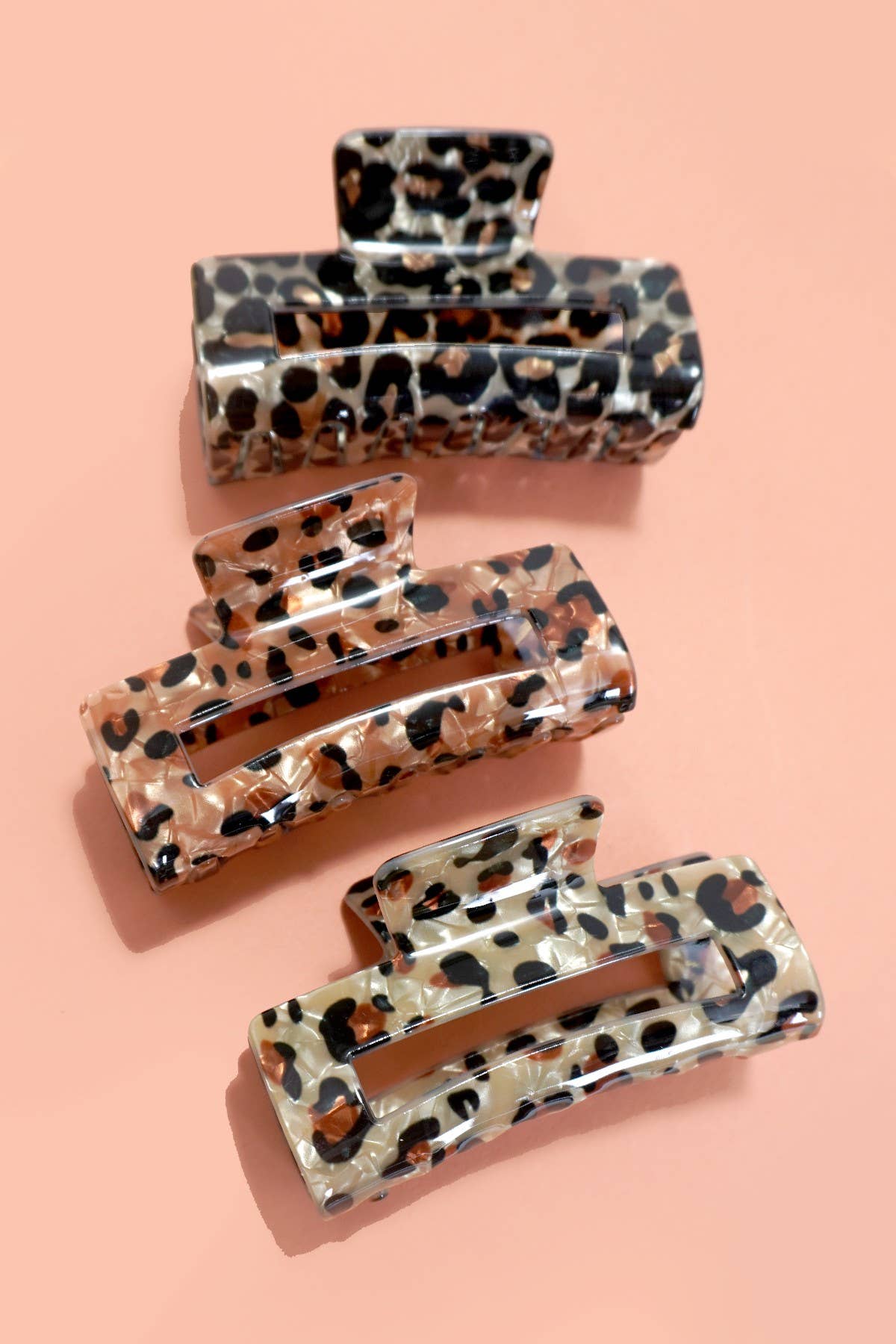 Leopard Claw Clip: Brown
