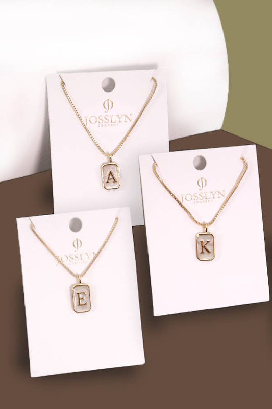 MONOGRAM NECKLACE: A