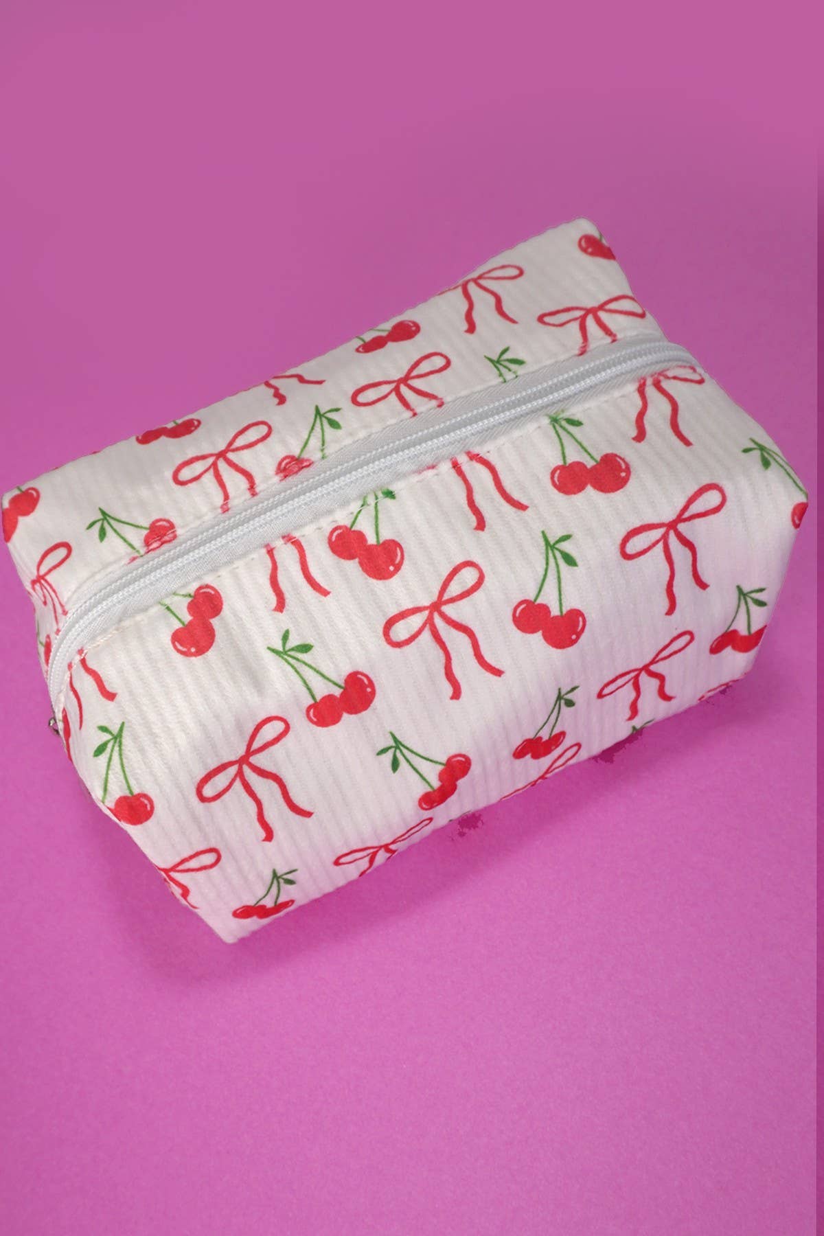 POUCH BAG : BOW CHERRY