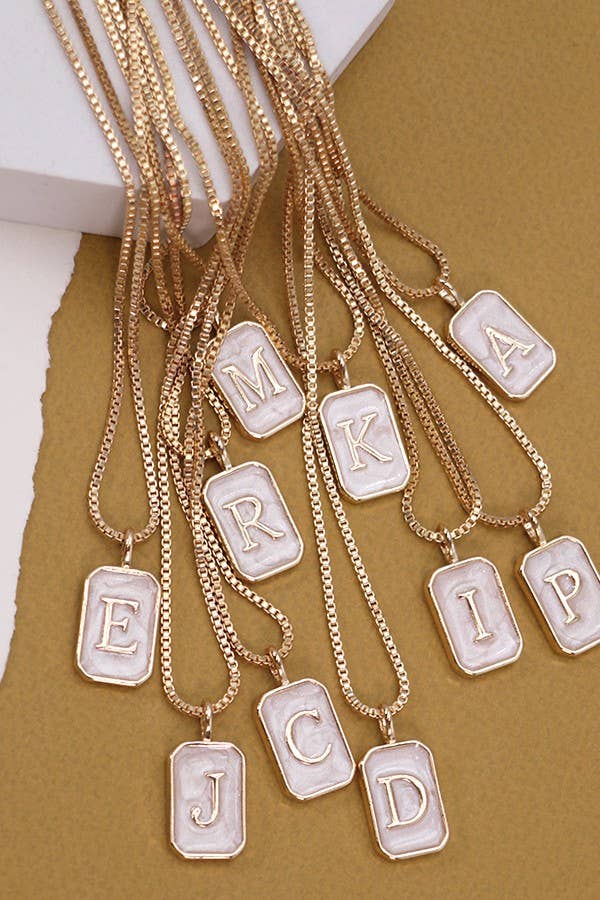 MONOGRAM NECKLACE: P