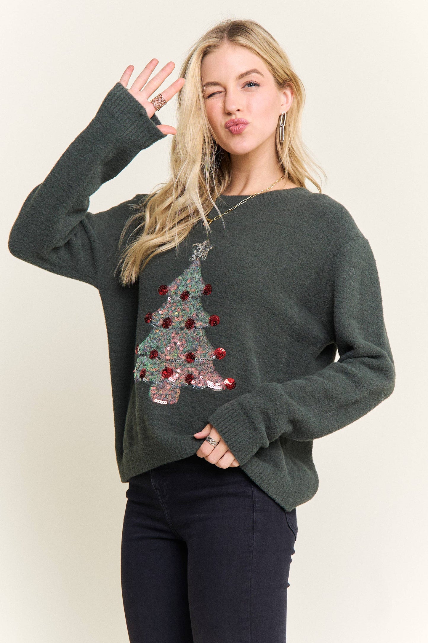 Holly Jolly Sequin Sweater