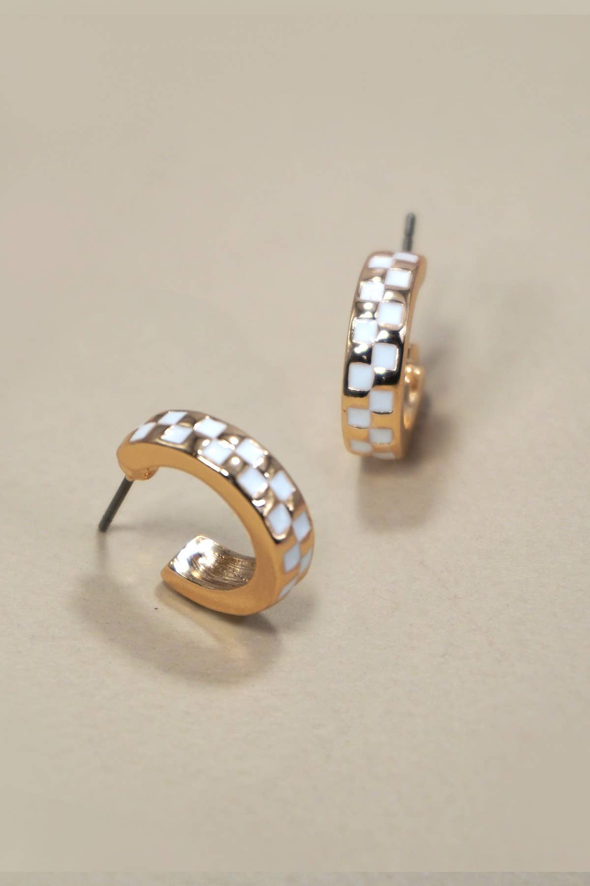 Checkered Hoops Gold/black