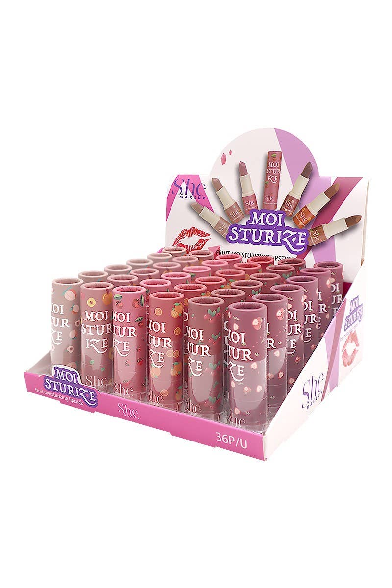 Makeup She LS03 Fruit Moisturizing Lipstick - 36 pcs