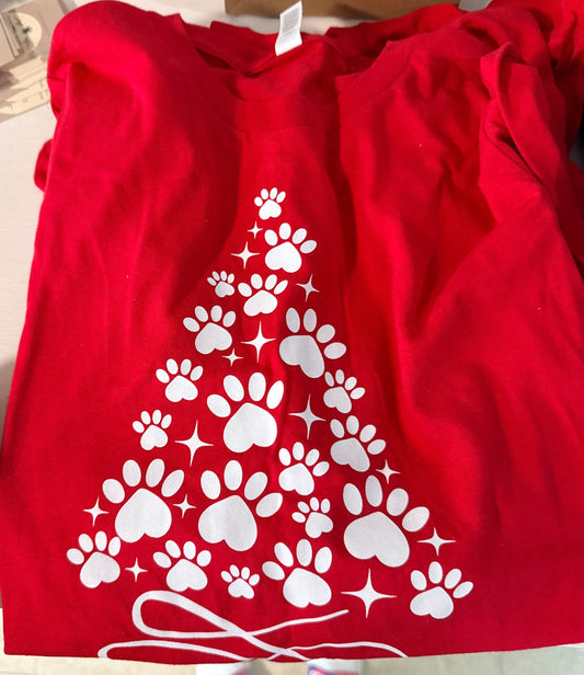 Paw Print Holiday Tee