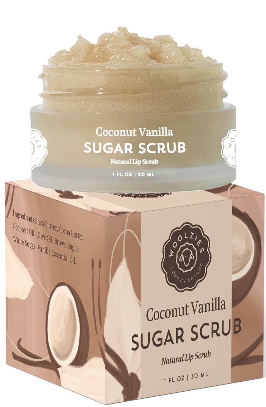 Coconut Vanilla Natural Sugar Lip Scrub