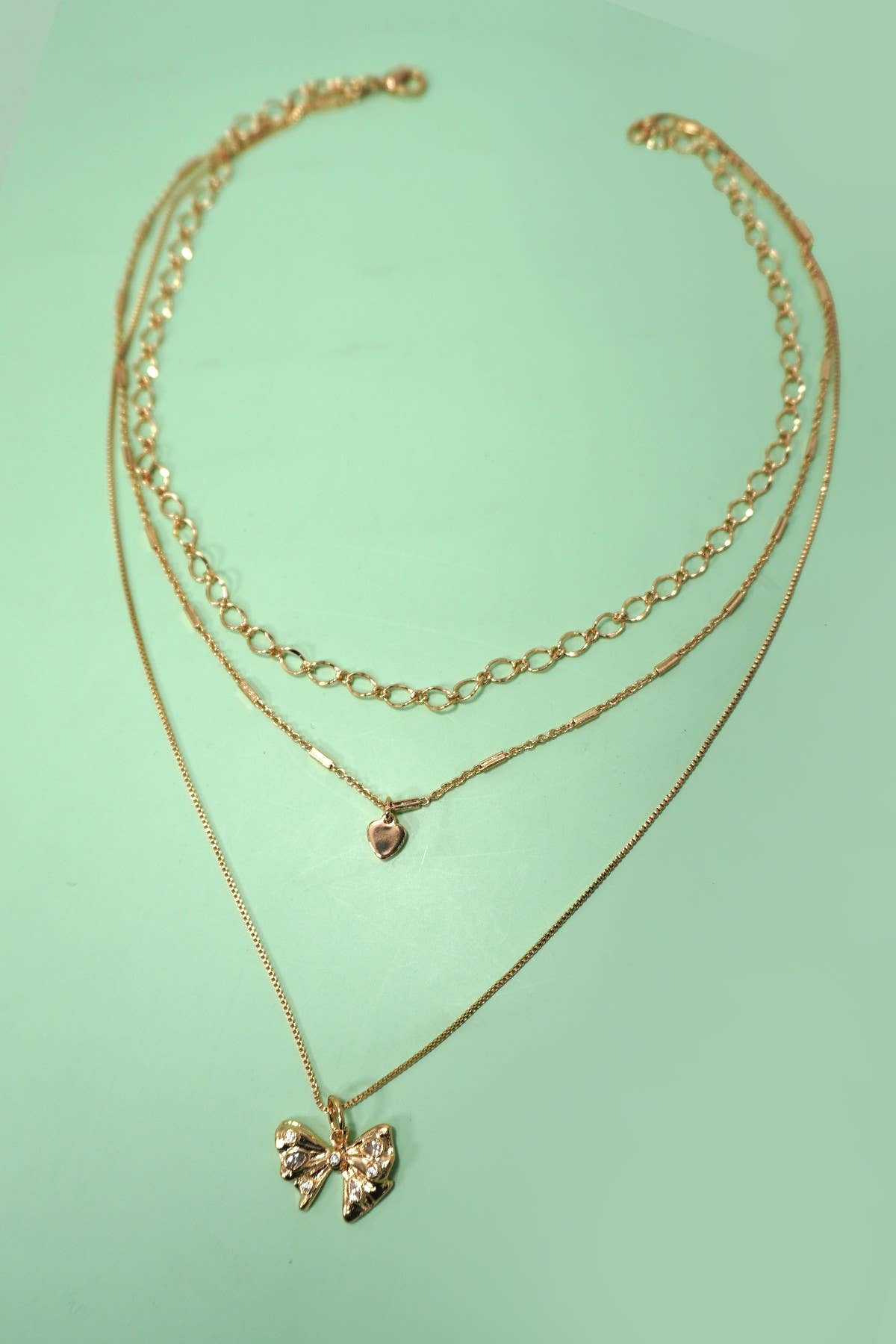 MULTI LAYERED BOW HEART