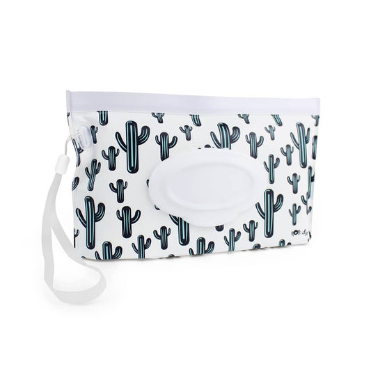 Take & Travel™ Pouch Reusable Wipes Case: Cactus