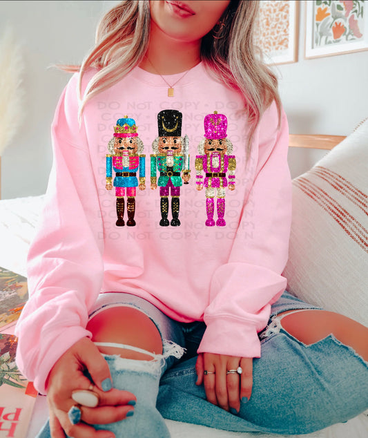 Pink Holiday Joy Crewneck