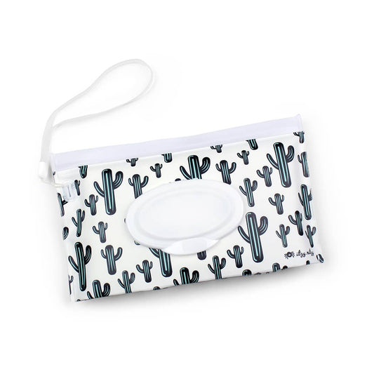 Take & Travel™ Pouch Reusable Wipes Case: Cactus