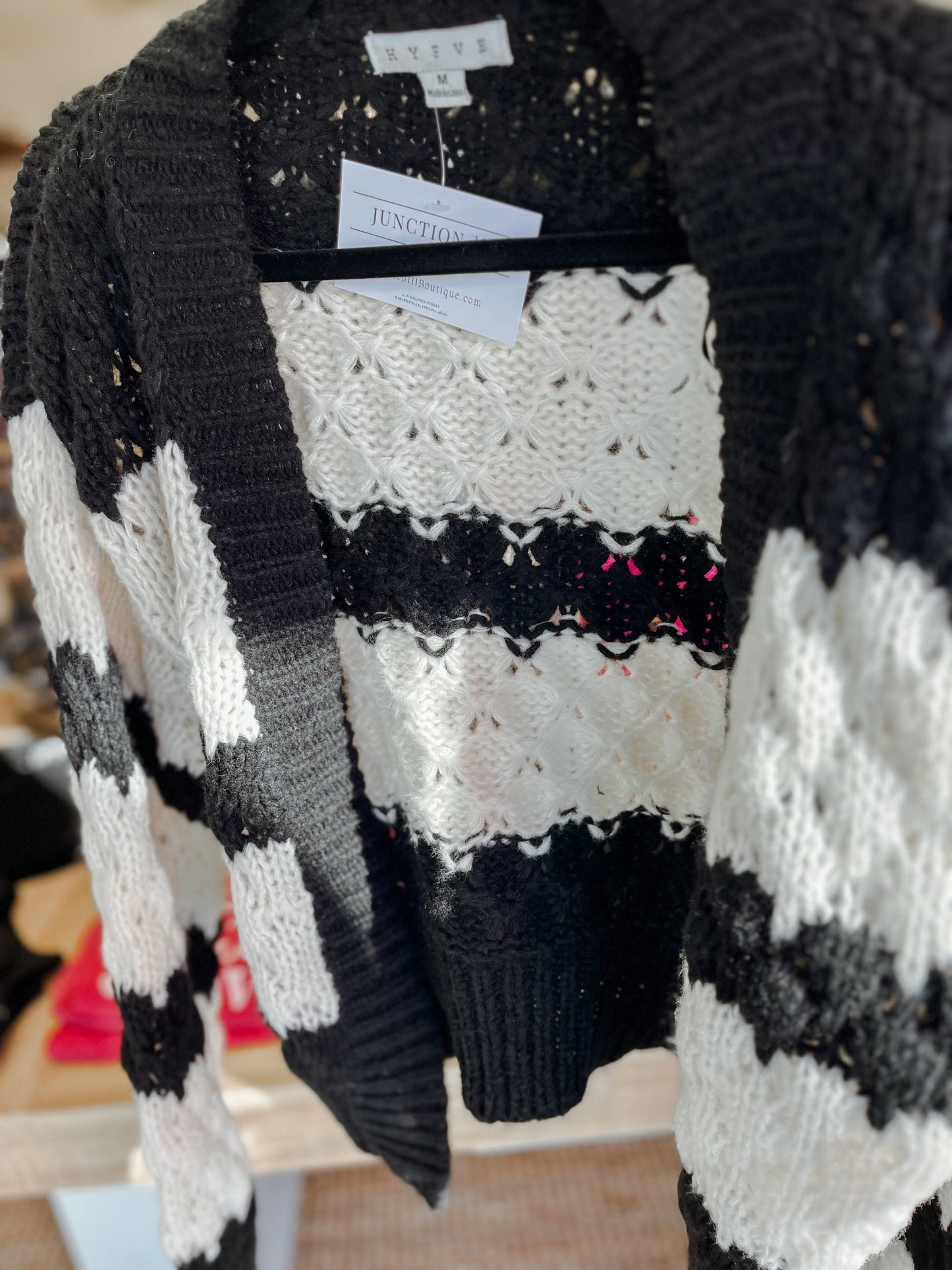 Scallop Striped Cardigan