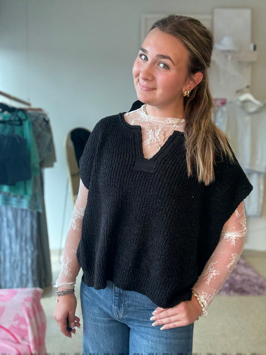 Harbor Breeze Midnight Knit Top