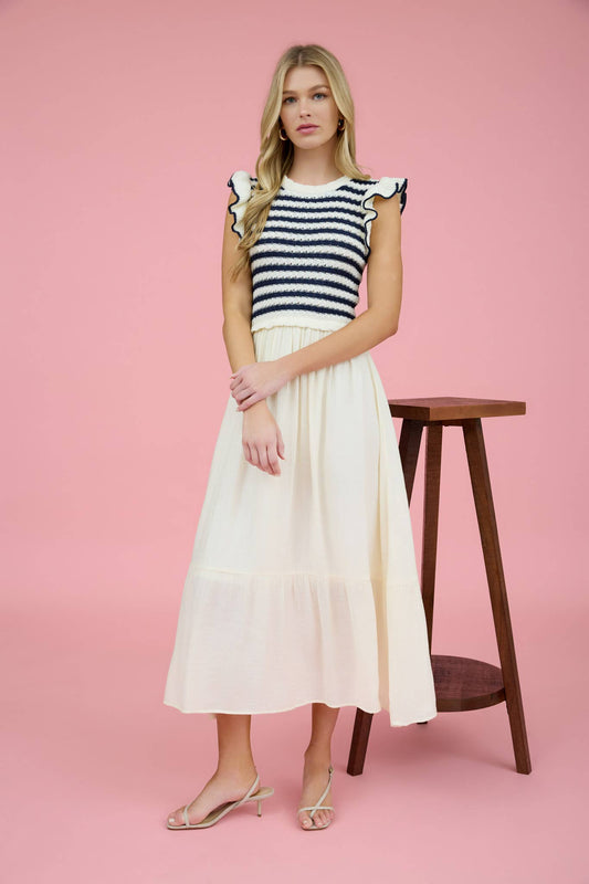 Striped sweater maxi