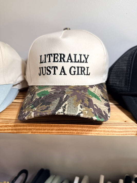 Literally Just A Girl- Camo Bill